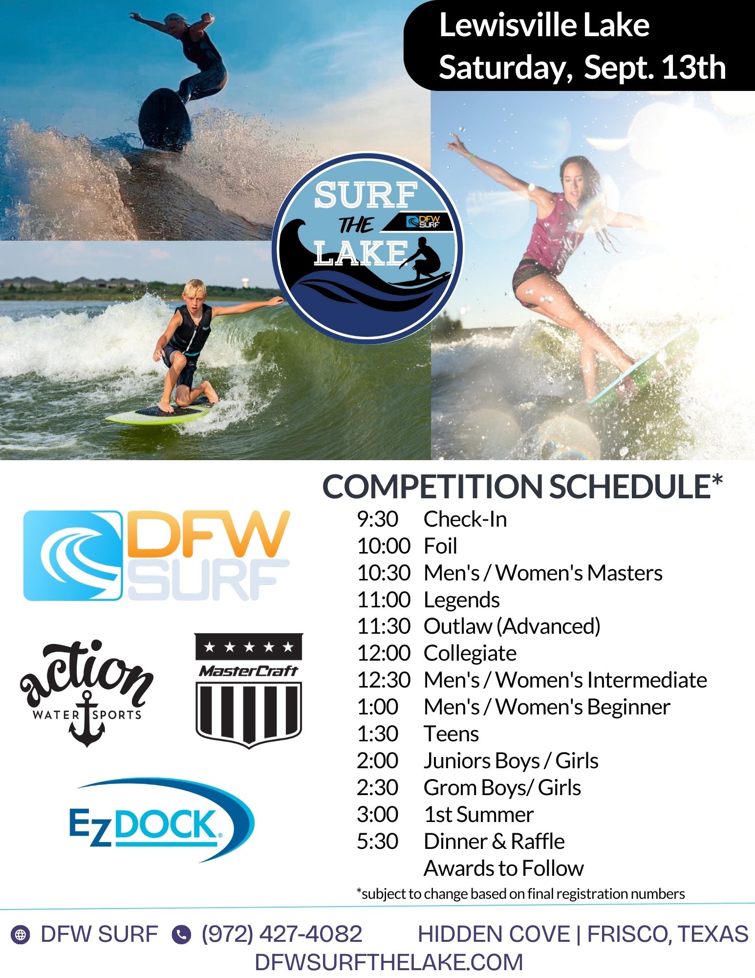Tentative Schedule
